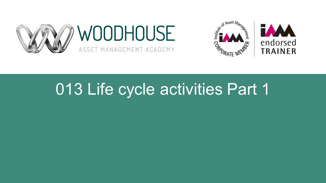 W013 Life cycle activities Part 1